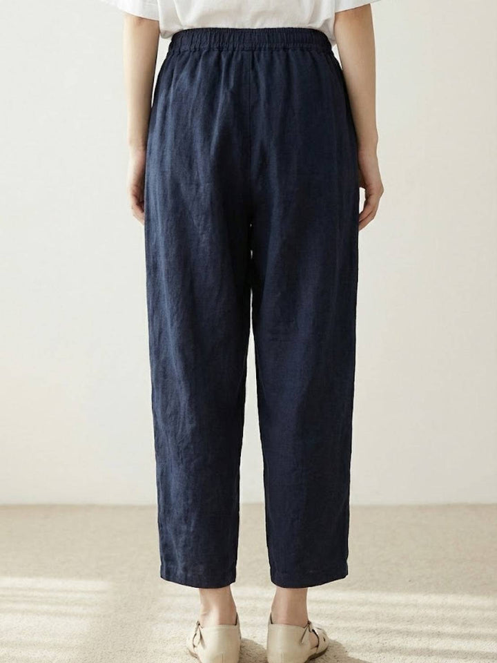 Susanne | Kvinne Drawstring Midje Avslappet Slim Fit Bukser