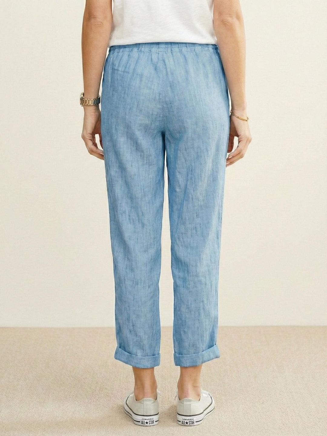 Susanne | Kvinne Drawstring Midje Avslappet Slim Fit Bukser