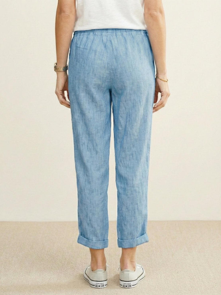 Susanne | Kvinne Drawstring Midje Avslappet Slim Fit Bukser