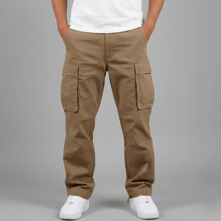 Jørn | Herre cargo bukser med avslappet passform og sidelommer i streetwear stil