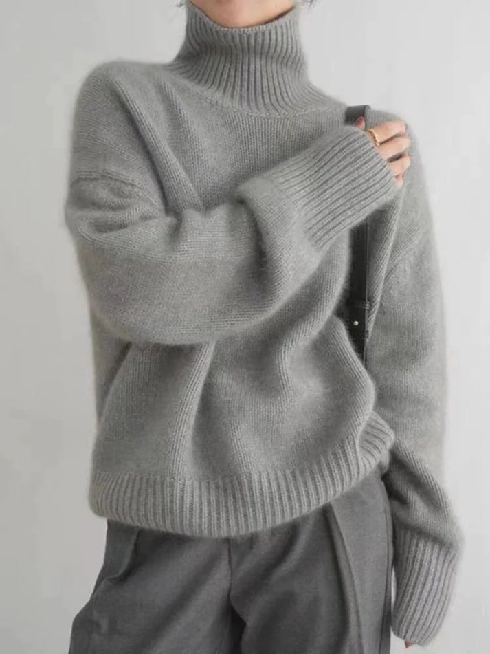 Joline | Cashmere Genser med Høy Hals