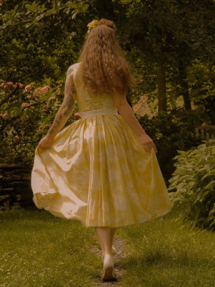 Isabella | Kvinneblomster Lin Midi Kjole Uten Ermer
