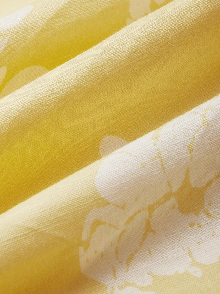 Isabella | Kvinneblomster Lin Midi Kjole Uten Ermer