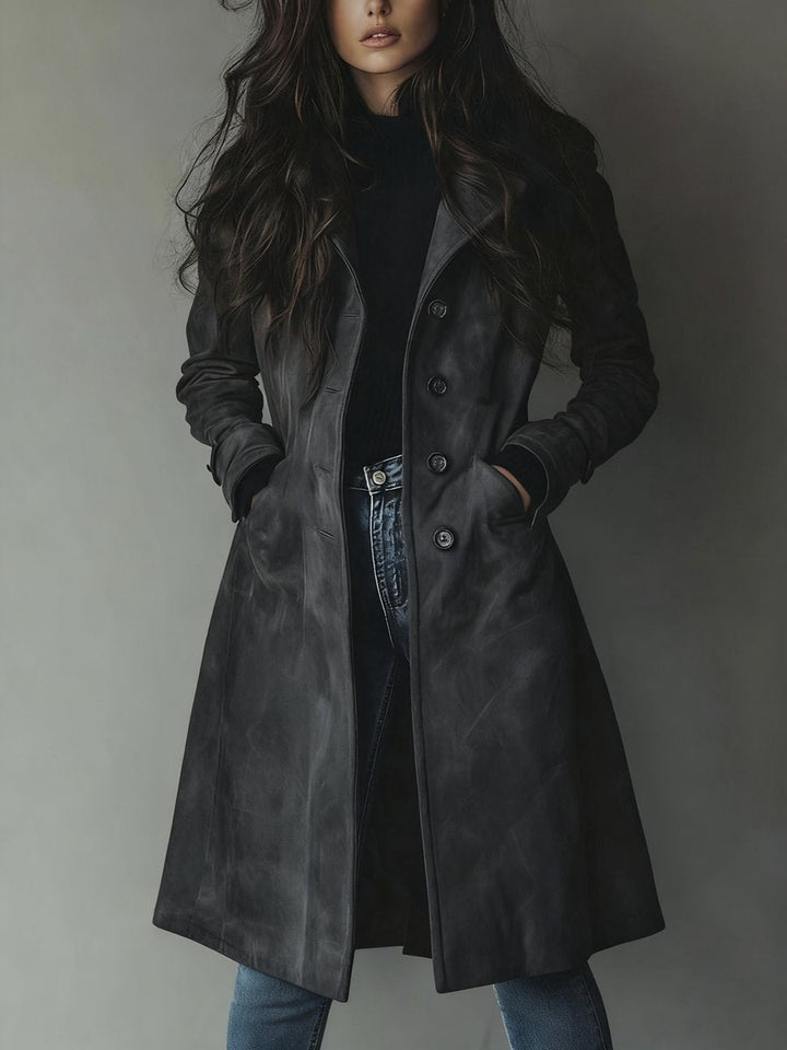 Mathilde | Dobbelspent lang trenchcoat Klassisk skreddersydd frakk