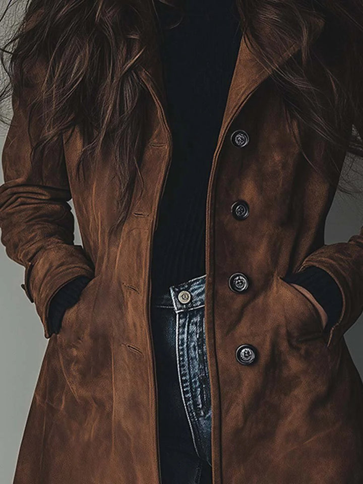 Mathilde | Dobbelspent lang trenchcoat Klassisk skreddersydd frakk