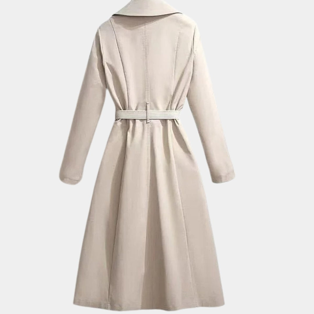 Nora | Lady Elegant Belted Trench Coat Klassisk Snitt Hverdag Frakk