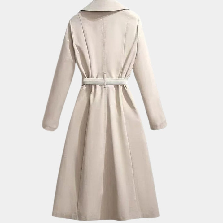 Nora | Lady Elegant Belted Trench Coat Klassisk Snitt Hverdag Frakk