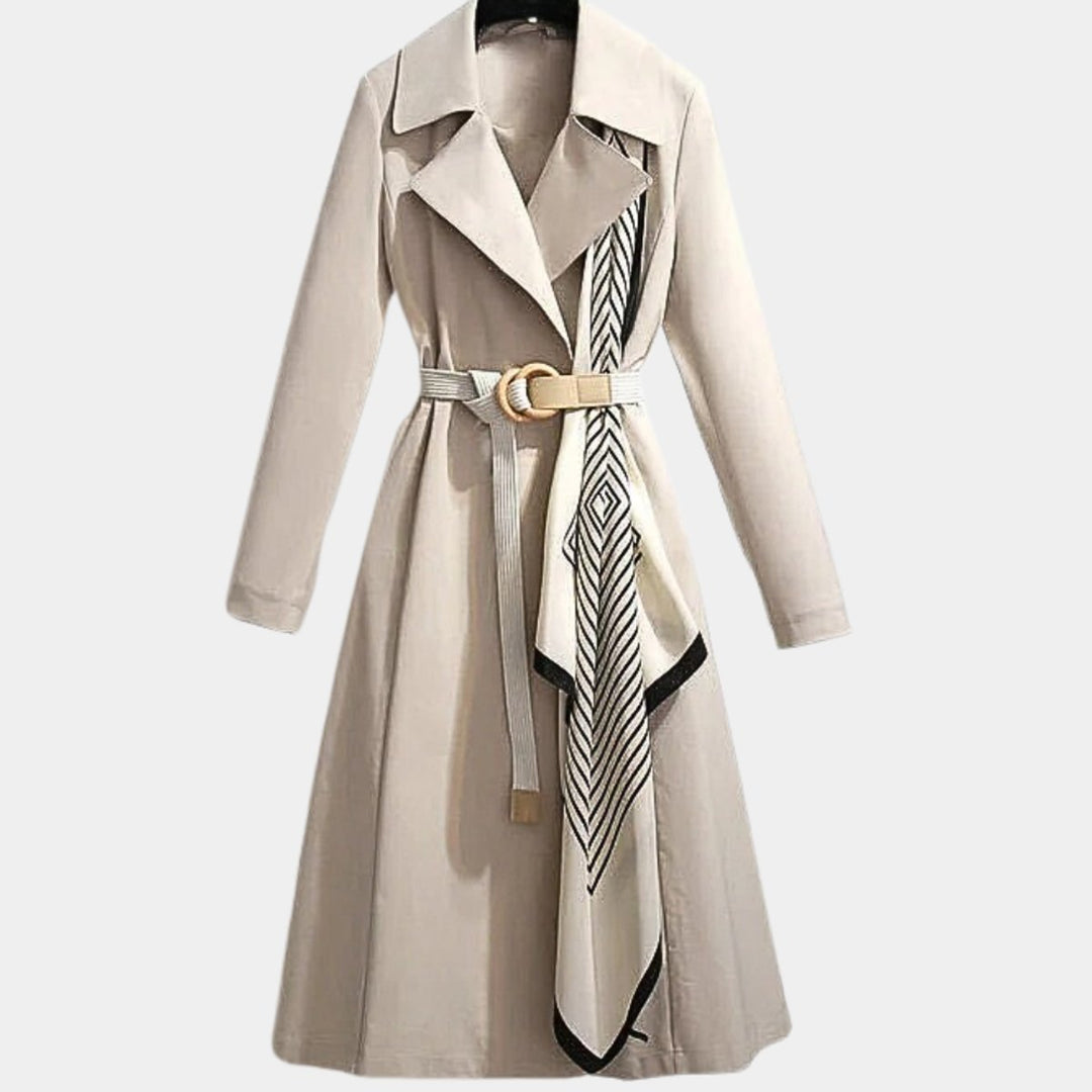 Nora | Lady Elegant Belted Trench Coat Klassisk Snitt Hverdag Frakk