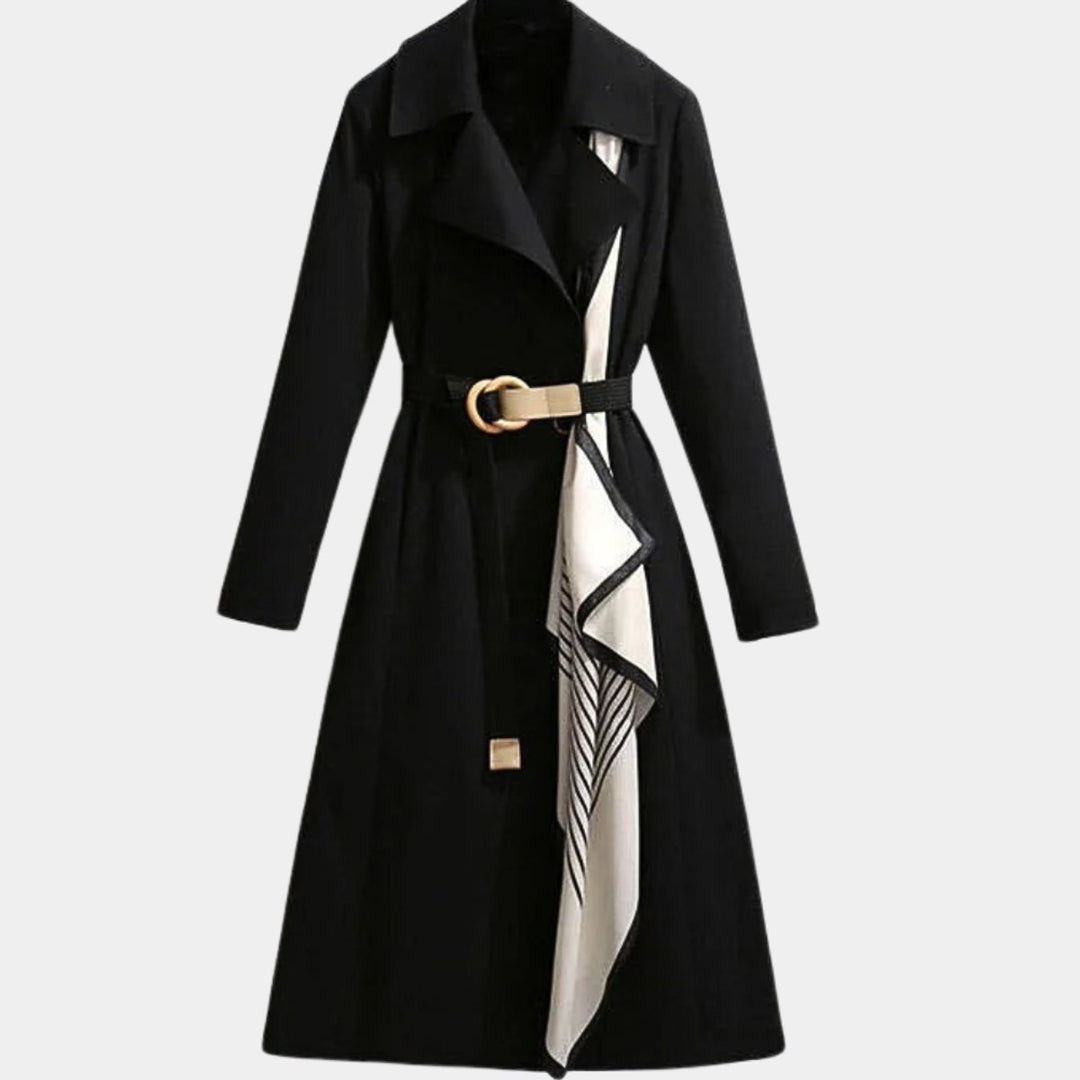 Nora | Lady Elegant Belted Trench Coat Klassisk Snitt Hverdag Frakk