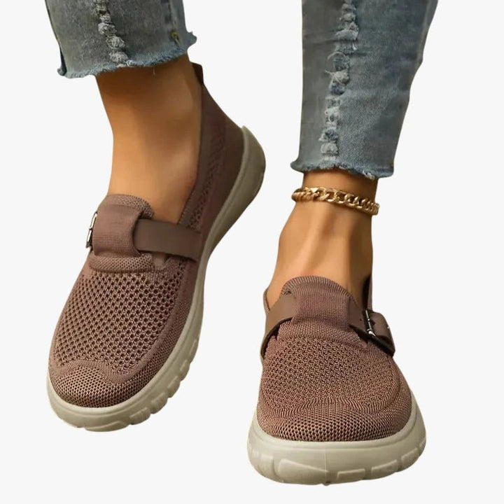 Isabella | Kvinnenes Ergonomiske Slip-on Sko med Borrelås
