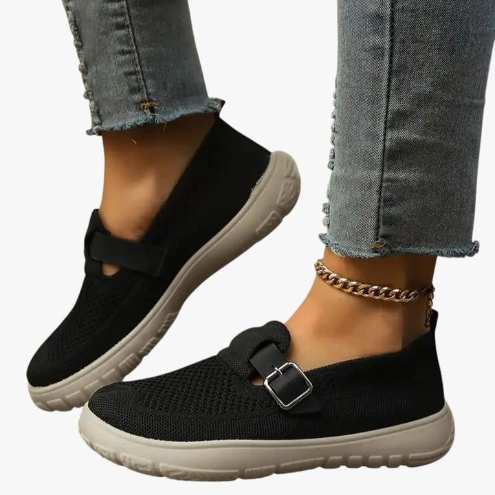 Isabella | Kvinnenes Ergonomiske Slip-on Sko med Borrelås