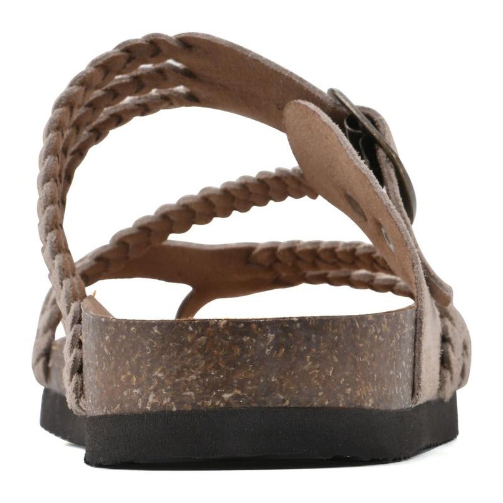 Emma | Kvinne Woven Buckle Sandaler med Tåring og Korksåle
