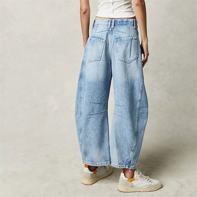 Ida | Kvinnenes Høytaljede Barrel-Leg Jeans Med Avslappet Passform