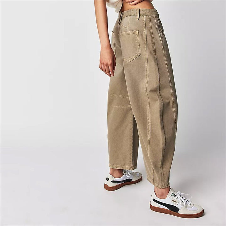Ida | Kvinnenes Høytaljede Barrel-Leg Jeans Med Avslappet Passform
