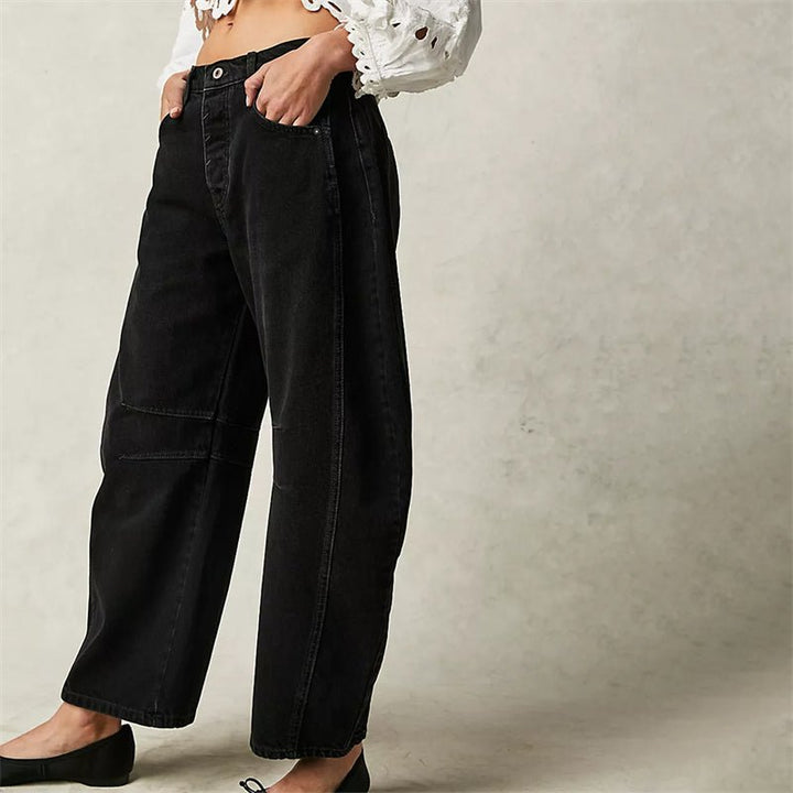 Ida | Kvinnenes Høytaljede Barrel-Leg Jeans Med Avslappet Passform