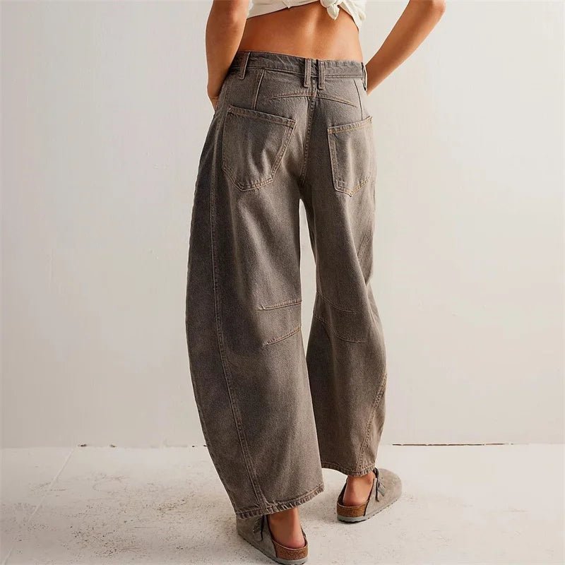 Ida | Kvinnenes Høytaljede Barrel-Leg Jeans Med Avslappet Passform