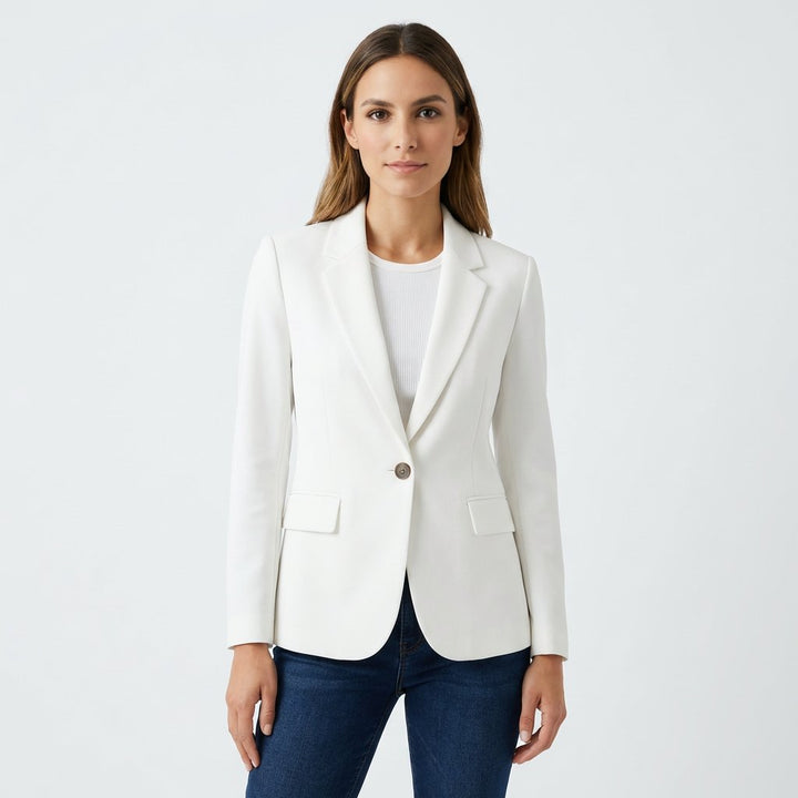 Sofia | Kvinne Klassisk Single Button Blazer Skreddersydd Passform