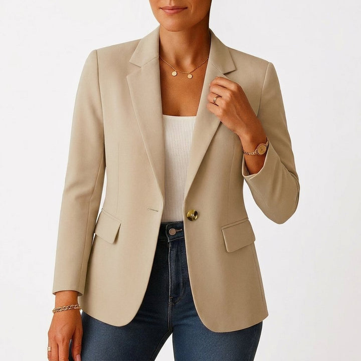 Sofia | Kvinne Klassisk Single Button Blazer Skreddersydd Passform