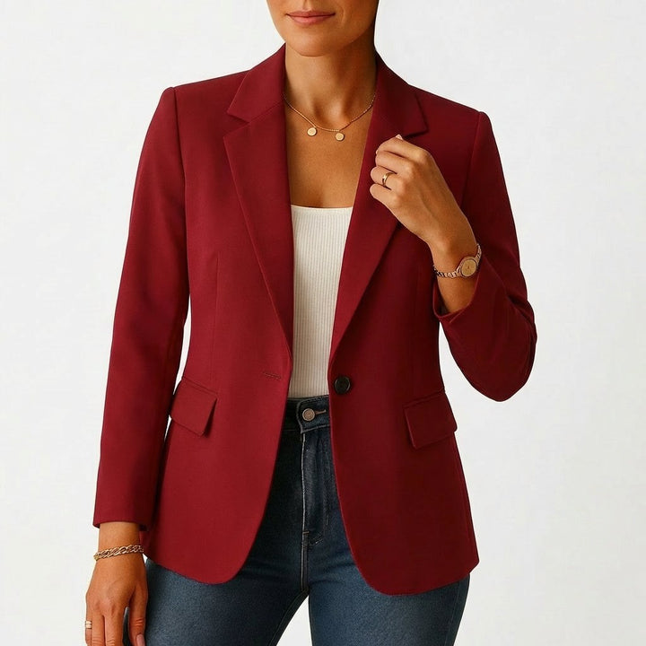 Sofia | Kvinne Klassisk Single Button Blazer Skreddersydd Passform