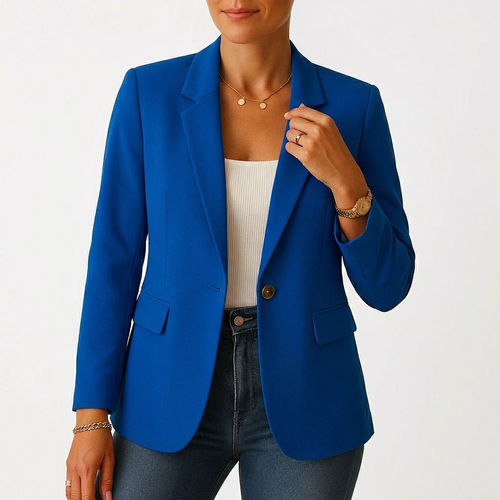 Sofia | Kvinne Klassisk Single Button Blazer Skreddersydd Passform