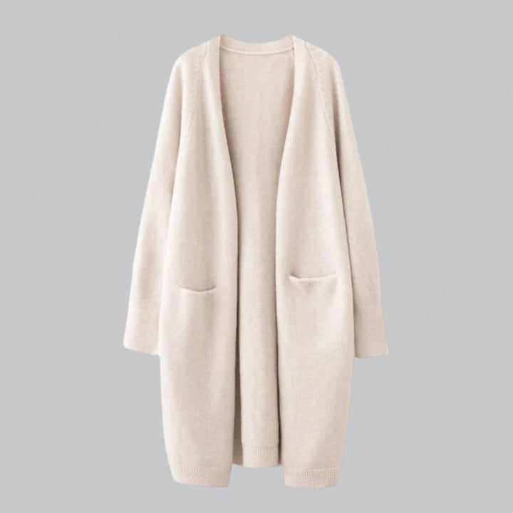 Mathilde | Kvinne Lang Oversized Strikket Cashmere Cardigan