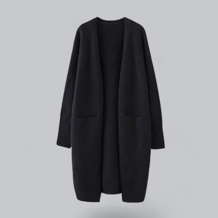 Mathilde | Kvinne Lang Oversized Strikket Cashmere Cardigan