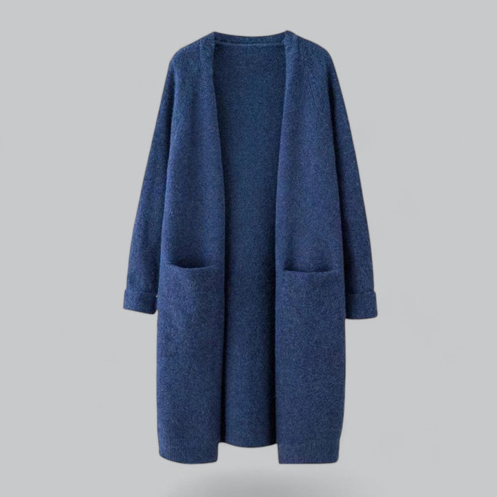 Mathilde | Kvinne Lang Oversized Strikket Cashmere Cardigan