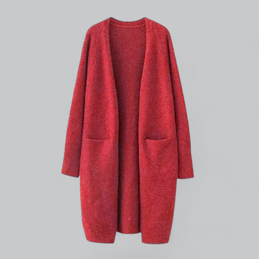 Mathilde | Kvinne Lang Oversized Strikket Cashmere Cardigan