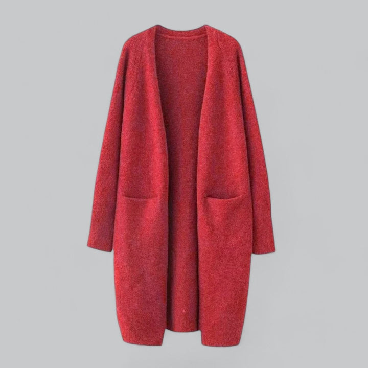 Mathilde | Kvinne Lang Oversized Strikket Cashmere Cardigan