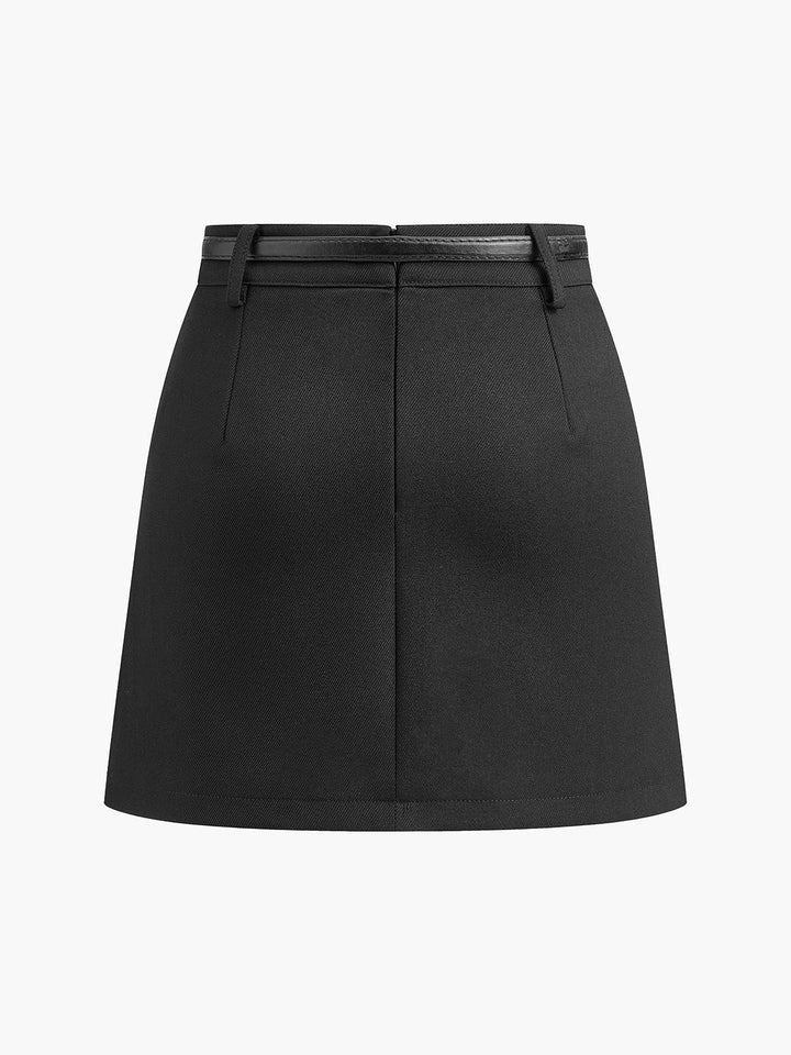 Olivia | Kvinners Mini Skjørt med Matchende Belte