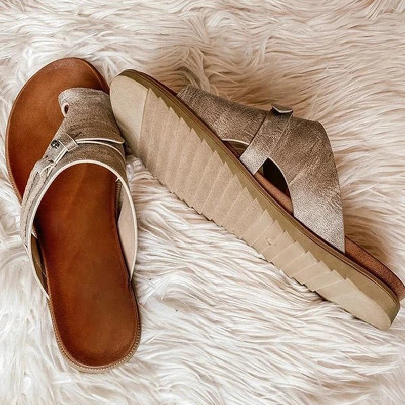 Isabella | Kvinne Orthopediske Sandaler Komfort Flate Sommer
