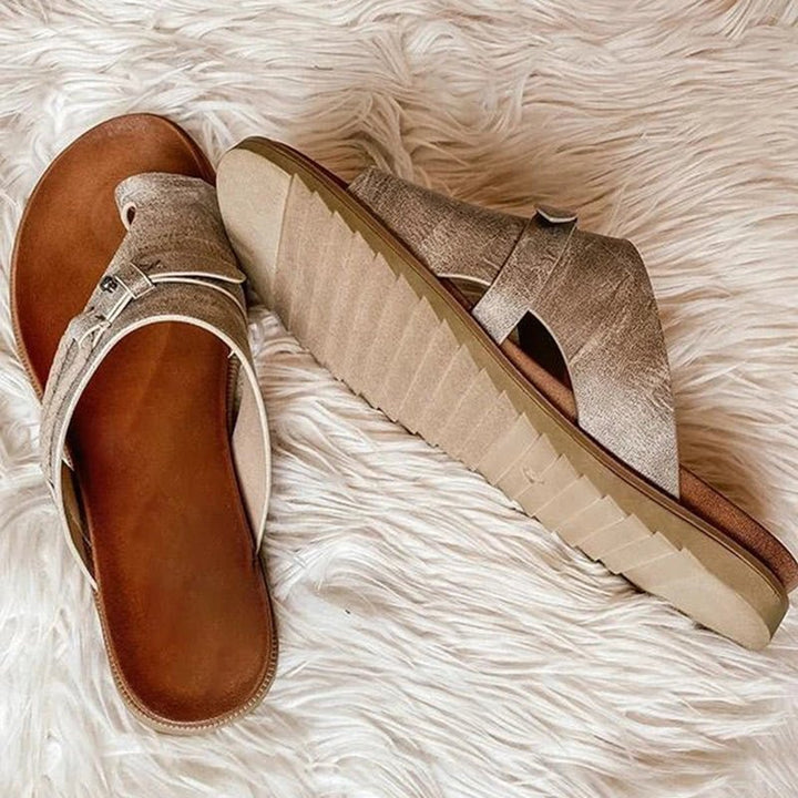 Isabella | Kvinne Orthopediske Sandaler Komfort Flate Sommer