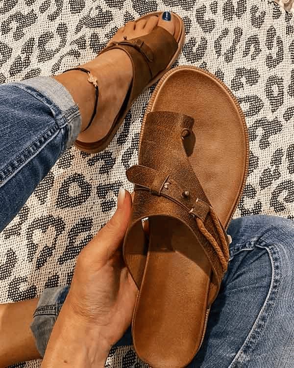 Isabella | Kvinne Orthopediske Sandaler Komfort Flate Sommer