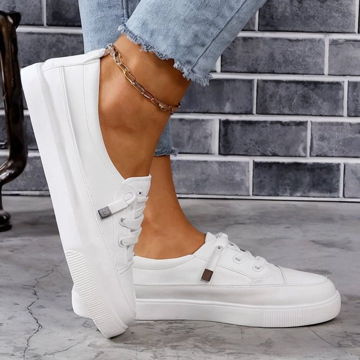 Olivia | Kvinne Orthopediske Sneakers Hvit Komfort Støtte