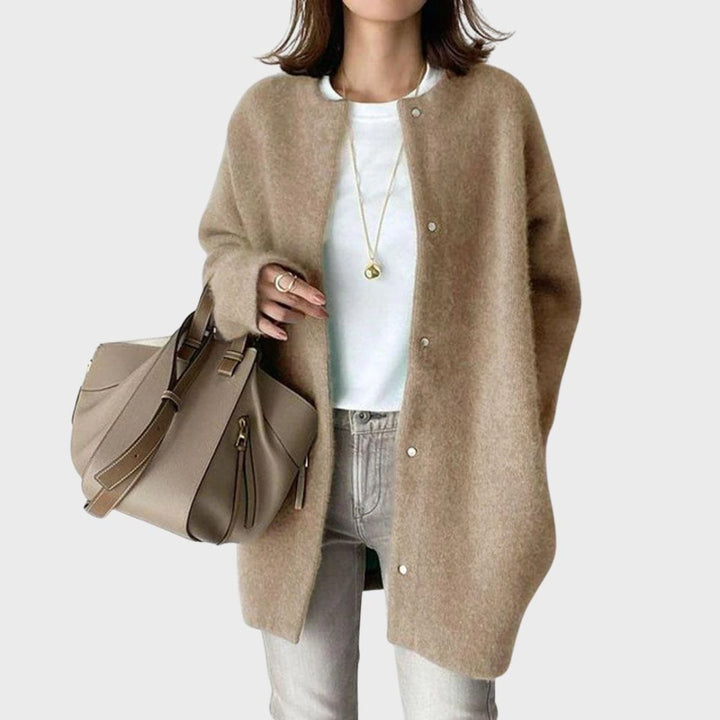 Olivia | Dame Oversized Cashmere Cardigan med Knapper