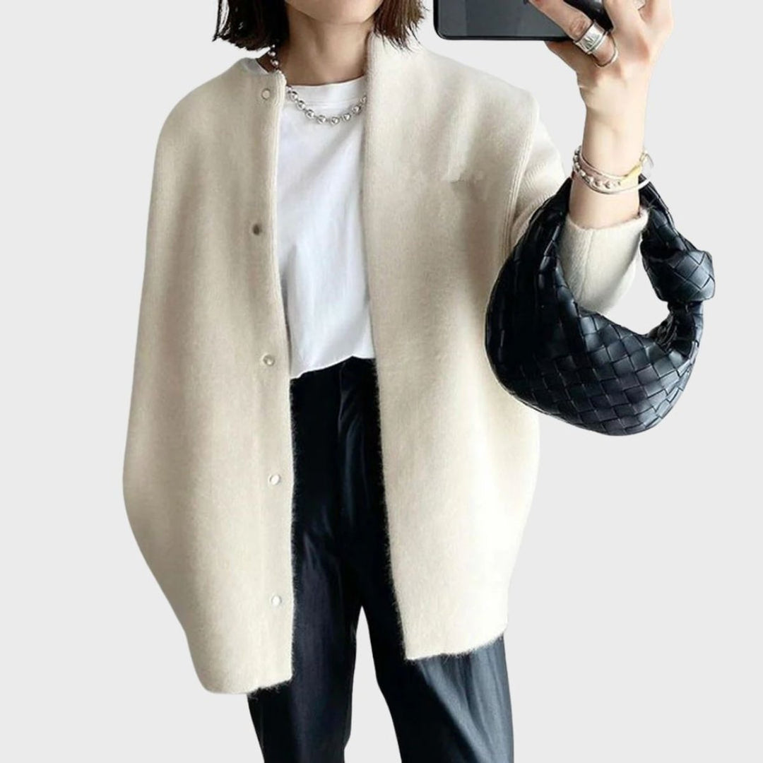 Olivia | Dame Oversized Cashmere Cardigan med Knapper