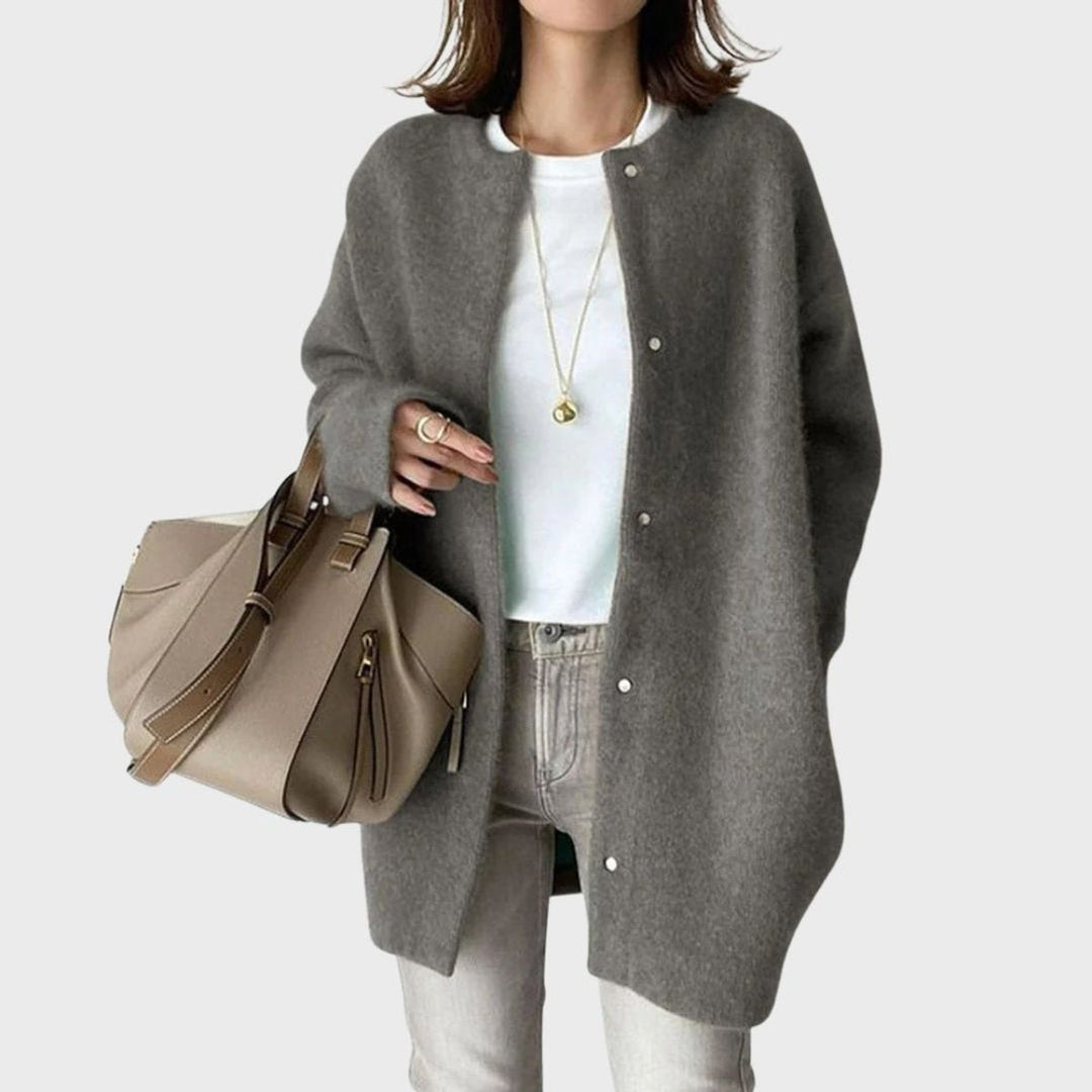 Olivia | Dame Oversized Cashmere Cardigan med Knapper