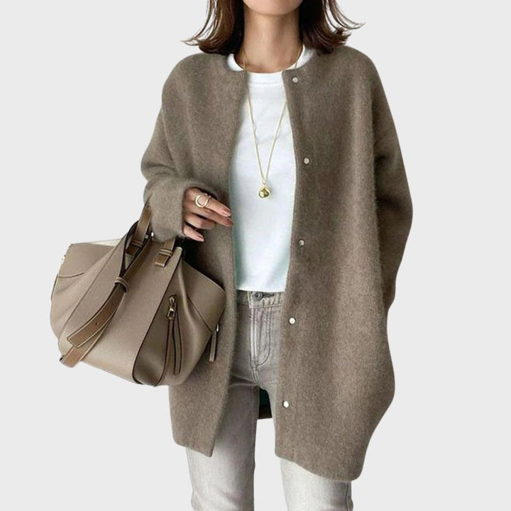Olivia | Dame Oversized Cashmere Cardigan med Knapper