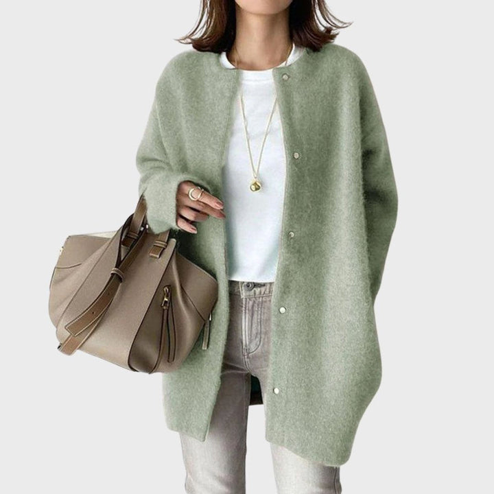 Olivia | Dame Oversized Cashmere Cardigan med Knapper