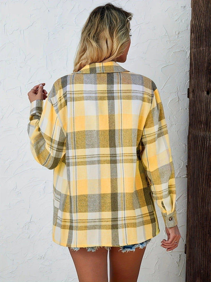 Ida | Kvinne Oversized Rutete Flanell Langermet Skjorte