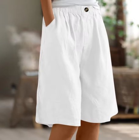 Ella | Kvinne Shorts Løs Passform Elastisk Midje