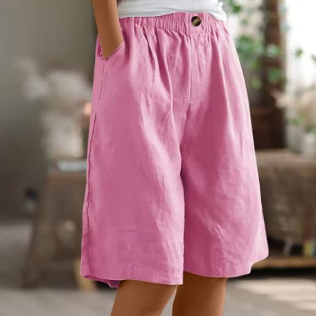 Ella | Kvinne Shorts Løs Passform Elastisk Midje