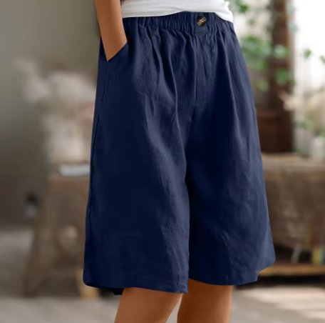 Ella | Kvinne Shorts Løs Passform Elastisk Midje