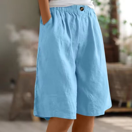 Ella | Kvinne Shorts Løs Passform Elastisk Midje