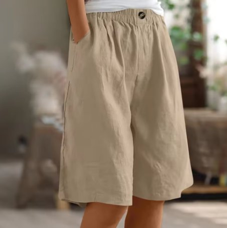 Ella | Kvinne Shorts Løs Passform Elastisk Midje