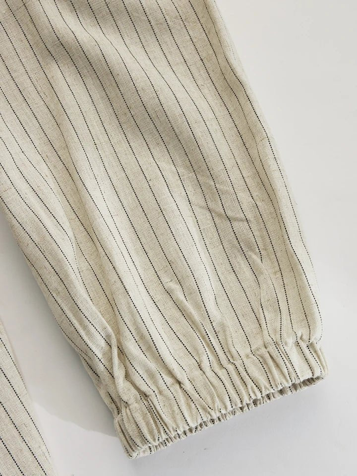 Astrid | Kvinne Striped Button-Down Midi Kjole