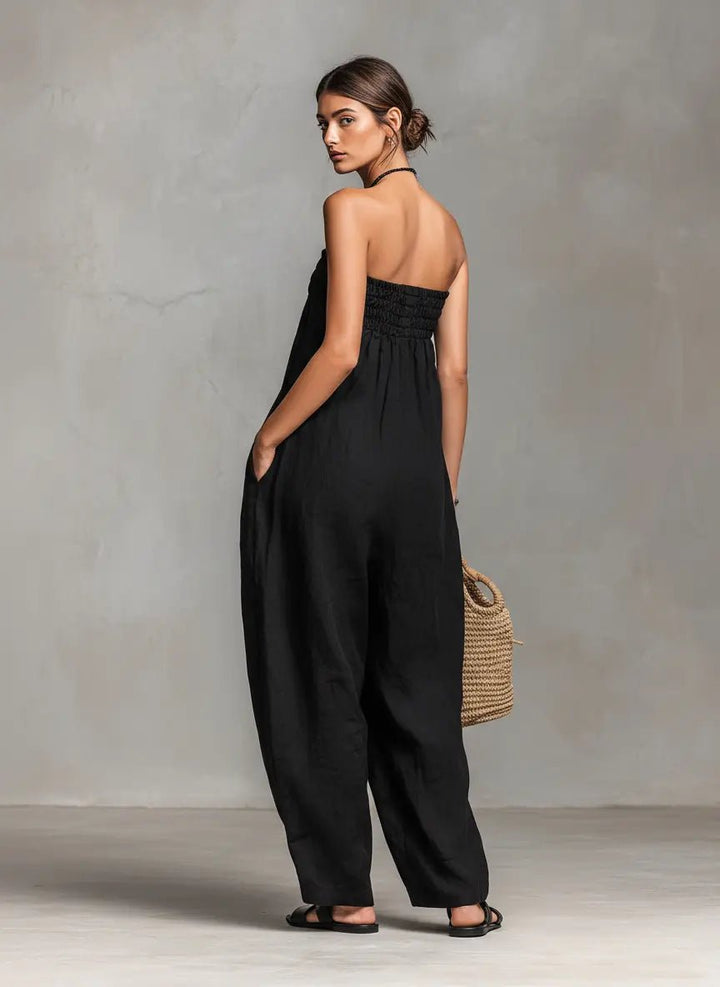 Alma | Kvinne Stramfri Lin Bredbein Jumpsuit