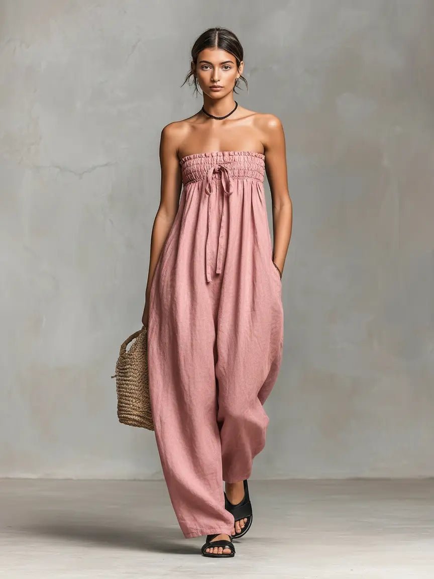 Alma | Kvinne Stramfri Lin Bredbein Jumpsuit