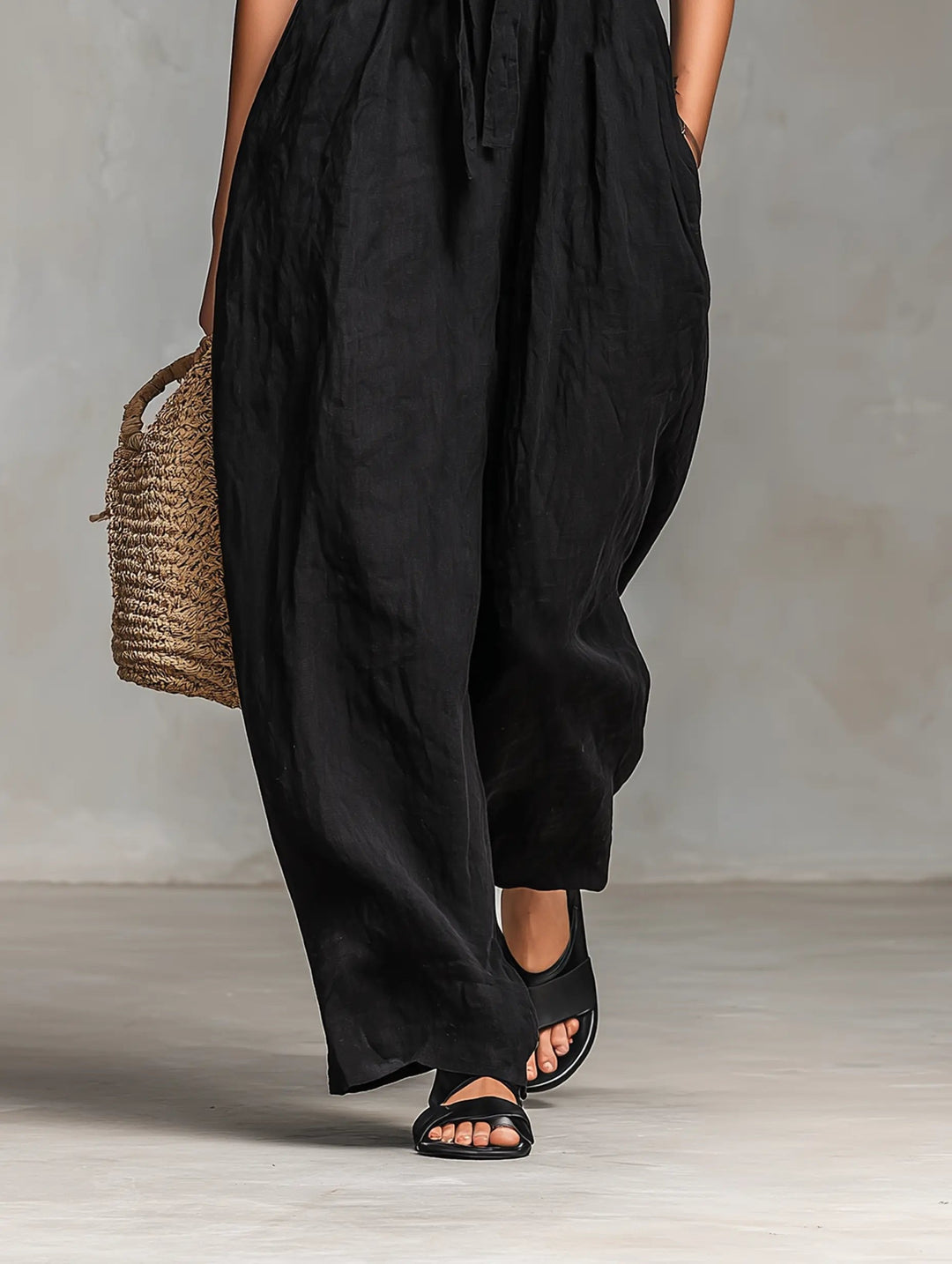 Alma | Kvinne Stramfri Lin Bredbein Jumpsuit