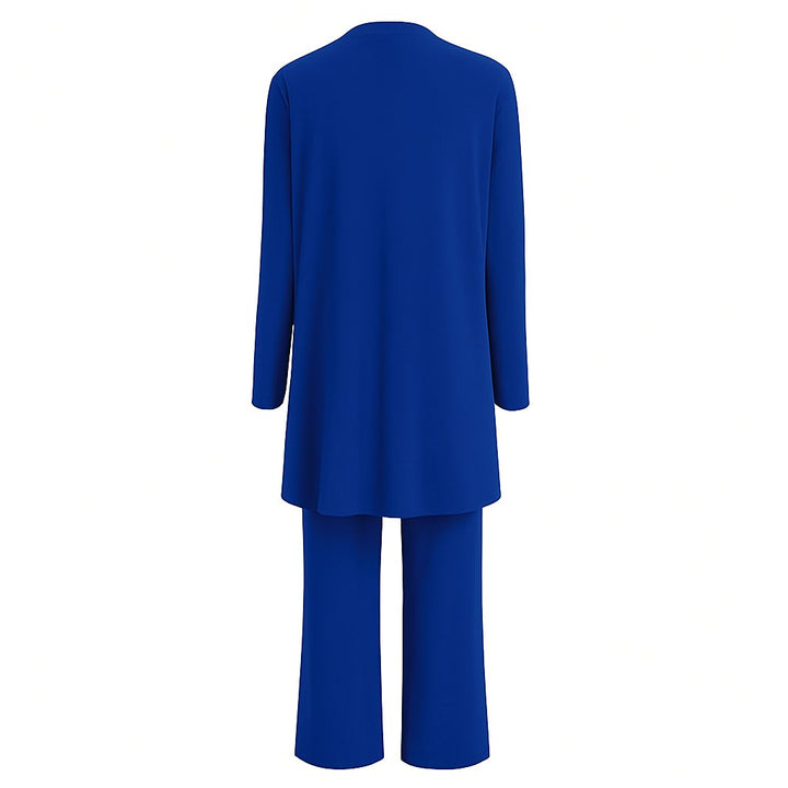 Freja | Kvinners Tre-delt Cardigan Tank Top og Vide Bukser Sett